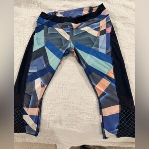 Athleta Women’s Leggings with Blue and Orange Geometric Design